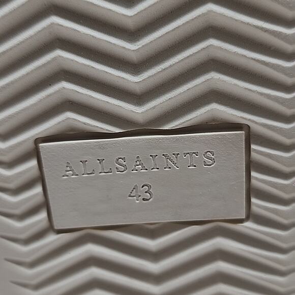 ALLSAINTS STYLE 01-11-94 DISTRESSED HIGHTOP WHITE LEATHER SUEDE SNEAKER👟NWOB 🔥 - Picture 15 of 16